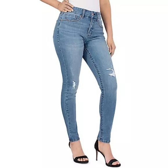 NWT Seven7 Womens 6 Tummyless High Rise Distressed Skinny Jeans - Picture 2 of 6